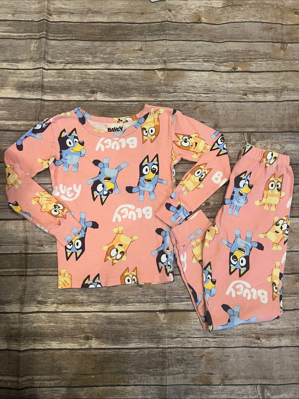 Bluey Girls Size 8 Pink Bluey & Bingo Pajamas